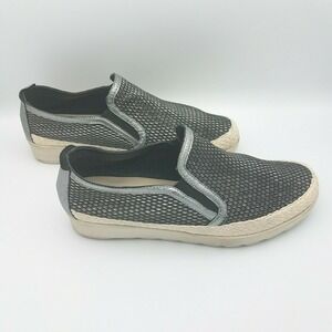 Espadrille Slip On Womens Sneaker The Flexx 7 Call‎ Me Black Silver Shimmer Shoe